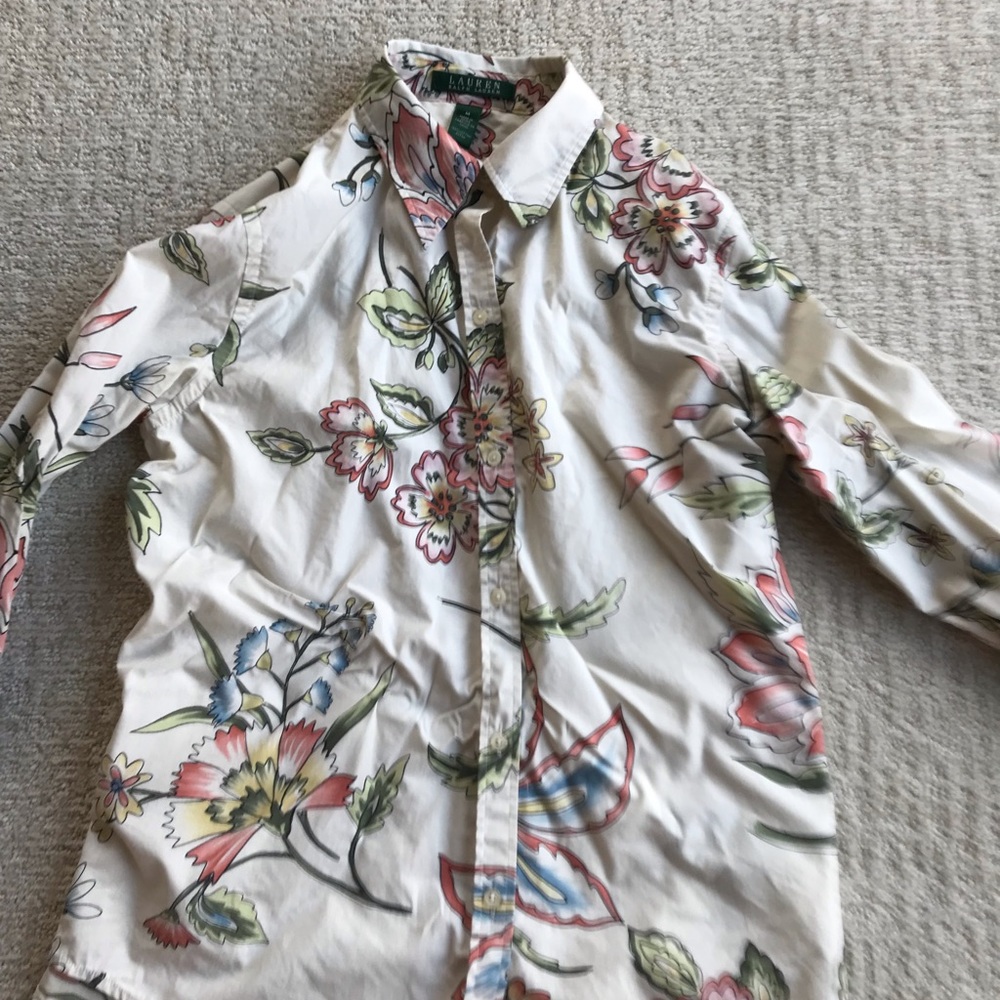 LAUREN by Ralph Lauren Spring /Summer Blouse Medium - Picture 3 of 7